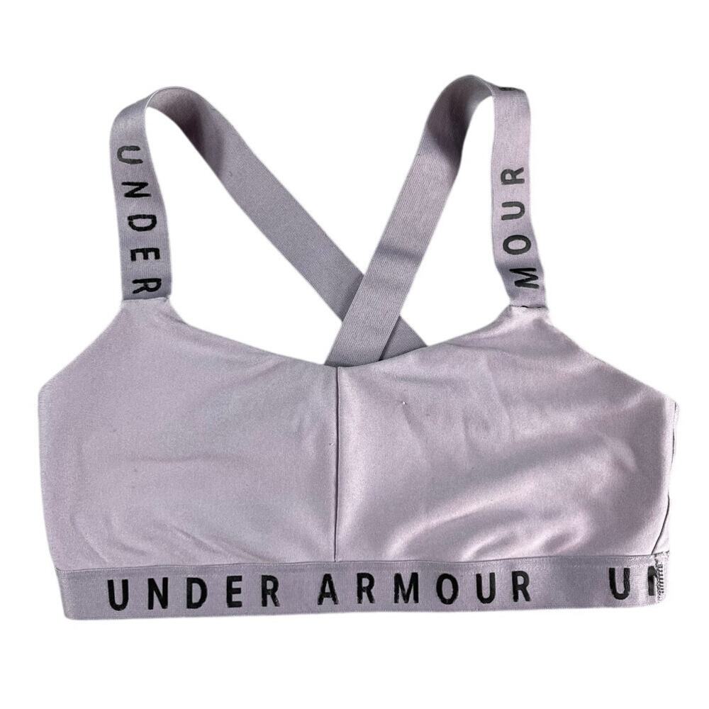 Under Armour Sports Bra Small Purple Active Crisscross Strap RN#96510 CA#41095